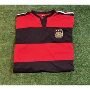 Vintage Germany soccer jersey mens XL red black gool carlo nash futbol 90s
